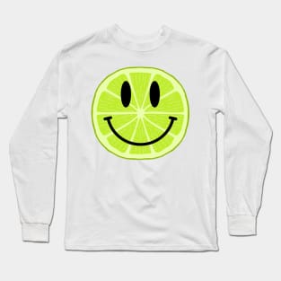 Smiley face lime Long Sleeve T-Shirt